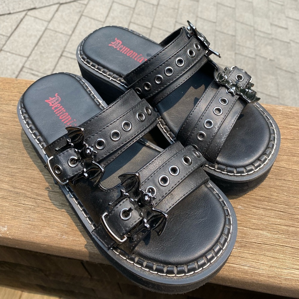 Demonia platform bat sandals